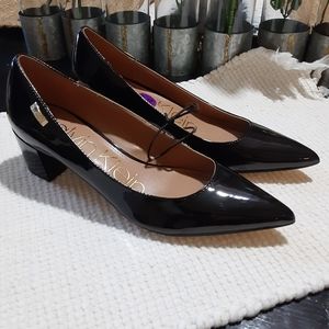 New Calvin Klein patent black heels pumps